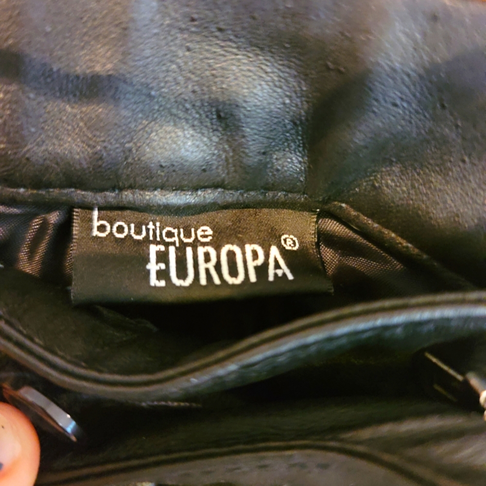 Boutique Europa Leather Pants Black View 4